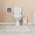 Relaxdays Toilettenpapierhalter mit Ablage & Abdeckung, Kunststoff Klopapierhalter HxBxT: 15 x 13,5 x 15 cm, grau/weiß