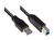 Anschlusskabel USB 3.0 Stecker A an Stecker B, schwarz, 1,8m, Good Connections®