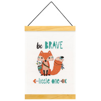 Counted Cross Stitch Kit: Banner: Be Brave