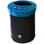 EcoAce Open Top Recycling Bin - 52 Litre - Black - Paper - Blue Lid
