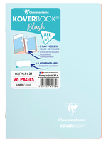 CLAIREFONTAINE Koverbook Schulheft Blush A5 961772C 90g, liniert eisblau / koralle