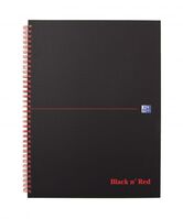 Black n' Red Smart Ruled Wirebound Hardback Notebook 140 Pages A4+ (Pack of 5)