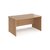 Maestro 25 straight desk 1400mm x 800mm - beech top with panel end leg