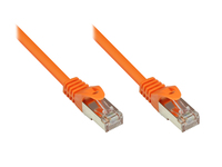 RNS® Patchkabel mit Rastnasenschutz, Cat. 5e, SF/UTP, PVC, 100MHz, orange, 25m, Good Connections®