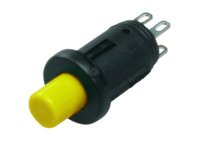 Drucktaster, 2-polig, gelb, unbeleuchtet, 0,2 A/60 V, IP40, 0041.8842.1107