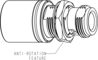 Koaxial-Adapter, 50 Ω, N-Buchse auf N Push-on Plug, gerade, 082-6296