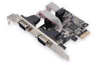 Serial I/O RS232 PCIexpress Add-On card 2-port, incl. low profile, chipset:ASIX99100