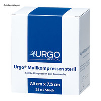 Mullkompressen steril 8-fach Urgo 7,5cm x 7,5cm (2x25 Stück), Detailansicht