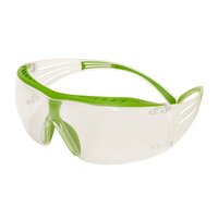 3M™ SecureFit™ 400X Schutzbrille, grün/transparente Bügel, Scotchgard™ Anti-Fog-/Antikratz-Beschichtung (K&N), transparente Scheibe, SF401XSGAF-GRN-EU