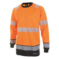 HI VIS L/S T-SHIRT ORG/BLK 4XL