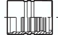 Exemplarische Darstellung: Edelstahl-Pressarmatur für Hydraulikschlauch, Hülse