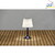 LED Solar-Tischleuchte ASSISI, IP44, HighPower 0.5W 4500K 30lm, Kunststoff-Fuß schwarz / Schirm satin