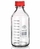 Laborflaschen Borosilikatglas 3.3 GL45 mit rotem Schraubverschluss | Nennvolumen: 250 ml