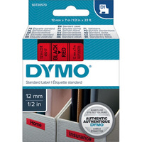 DYMO D1-Beschriftungsband 45017, 12 mm, schwarz/rot