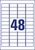 Wetterfeste Folien-Etiketten, A4, 45,7 x 21,2 mm, 8 Bogen/384 Etiketten, weiß
