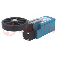 Limit switch; adjustable lever R 20-65mm, rubber rollerØ50mm