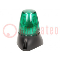 Segnalatore: luminoso-acustico; 10÷17VDC; 10÷17VAC; LED x8; verde