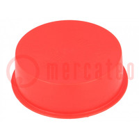 Tapón; Cuerpo: rojo; Diám.ext: 61,5mm; H: 20mm; Mat: LDPE; a presión