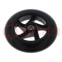 Wiel; zwart; klikmontage; Ø: 144mm; Bedekking: rubber; W: 29mm; 1st.