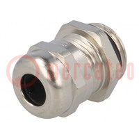 Cable gland; M16; 1.5; IP68; brass; Body plating: nickel