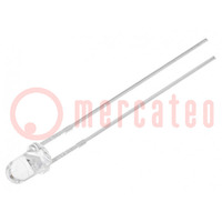 LED; 3mm; azzurro (sky); 30°; Frontale: convesso; 2,8÷3,6V; 4÷4,5lm