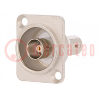 Coupler; BNC socket,both sides; insulated; 75Ω; silver; Mat: metal