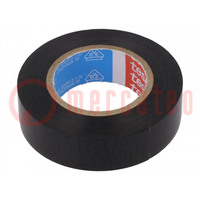 Tape: electrical insulating; W: 19mm; L: 33m; Thk: 0.15mm; black