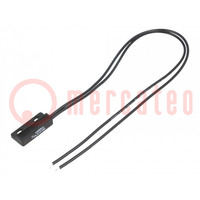 Reed switch; Pswitch: 10W; 32x15x6.8mm; Connection: lead 0,35m
