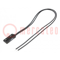 Reedcontact; Pschak: 10W; 32x15x6,8mm; Aansluiting: kabel 0,35m