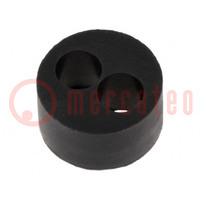 Insert for gland; 6mm; M20; IP68; NBR rubber; Holes no: 2; HT-MFDE