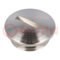 Stopper; PG21; IP54; brass; Plating: nickel; V-N-Ms; 6.5mm; -40÷80°C
