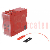 Module: safety relay; 24VAC; 24VDC; IN: 3; for DIN rail mounting