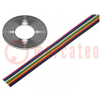 Wire: ribbon; TLWY; 10x0.22mm2; stranded; Cu; unshielded; PVC; 150V
