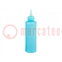 Eszköz: adagoló palack; kék (világos); polietilén; 230ml; ESD