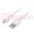 Kábel; USB 2.0; USB A dugó,USB B micro dugó; aranyozott; 0,5m