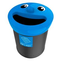 Smiley Face Bin 52 Liter, paper, VB 719464, Schwarz, Blau