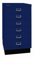 Bisley MultiDrawer, 29er Serie mit Sockel, DIN A3, 6 Schubladen, Farbe oxfordblau