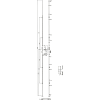 Produktbild zu KFV többpontos zár BS 8100 ÖNORM, DM 55, előlap 16 mm szögl., ezüst horg.