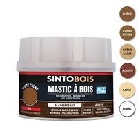 MASTIC À BOIS SINTOBOIS FIN BLANC 190G + 8G - SINTO - 33890