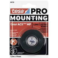 TESA MOUNTING PRO ACX+ 66728-00000-00 MONTAGEBAND NEGRO (L X B) 1,5 M X 19 MM 1ST.