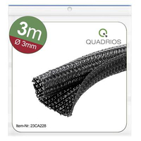 QUADRIOS 23CA228 23CA228 GAINE TRESSÉE NOIR POLYESTER 3 À 4 MM 3 M