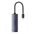 BASEUS ADAPTADOR DE RED LITE SERIES USB TIPO C - RJ45 LAN 1GBPS (1000 MBPS) NEGRO (WKQX000313)