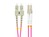 Patchcord światłowodowy mm lc/upc-sc/upc duplex 3.0mm om4 50/125 0.5m fioletowy