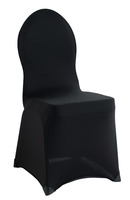 Stretch-Stuhlhusse Grace ohne Aussparung; 40x44x95 cm (BxLxH); schwarz