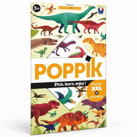 Poppik Sticker Lernposter Dinosaurier Plakat 100 x 68 cm