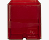Exacompta PEN-CUBE porte crayons et stylos Polystyrène Rouge, Translucide