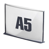 PaperFlow K500036 Sign holder A5 Glass, Polystyrene (PS) Black