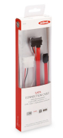 Ednet 84143 cable de SATA 0,5 m SATA 13-pin Rojo