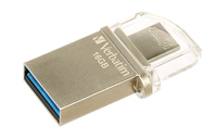 Verbatim Store 'n' Go OTG Micro USB-Stick 16 GB USB Type-A / Micro-USB 3.2 Gen 1 (3.1 Gen 1) Silber