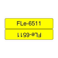 Brother FLE-6511 cinta para impresora de etiquetas Negro sobre amarillo